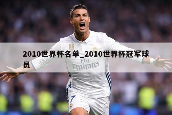 2010世界杯名单_2010世界杯冠军球员
